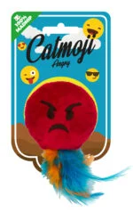Jouet pour chat emoji avec plumes et MADNIP, ø 6 cm – Catmoji Angry