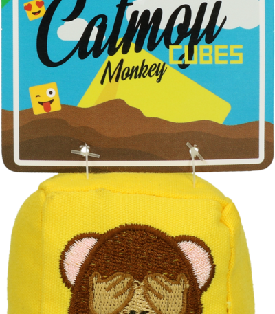 Jouet pour chat, cube au MADNIP, 7 cm – Catmoji Cube Monkey