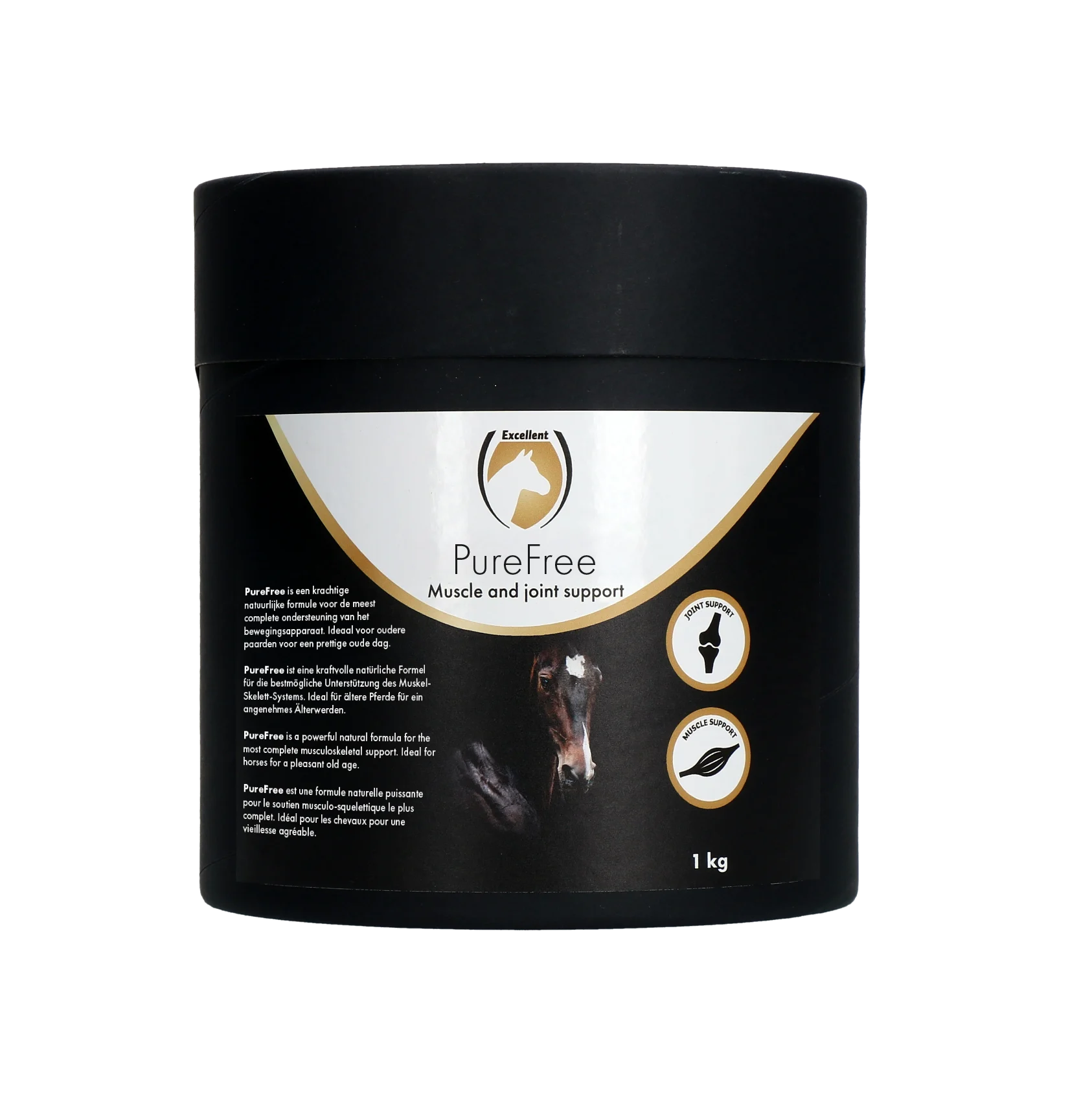 EQUI0001ADG.png Complément articulaire pour chevaux avec MSM et curcuma, 1 kg – Excellent Horse PureFree – Image 1
