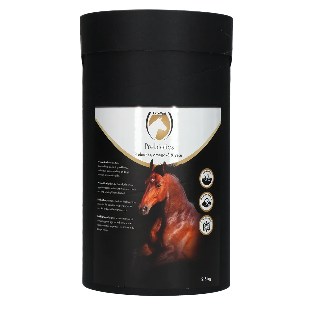 Prébiotiques pour chevaux avec oméga 3 et levure, 2,5 kg – Excellent Horse Prebiotics – Image 1