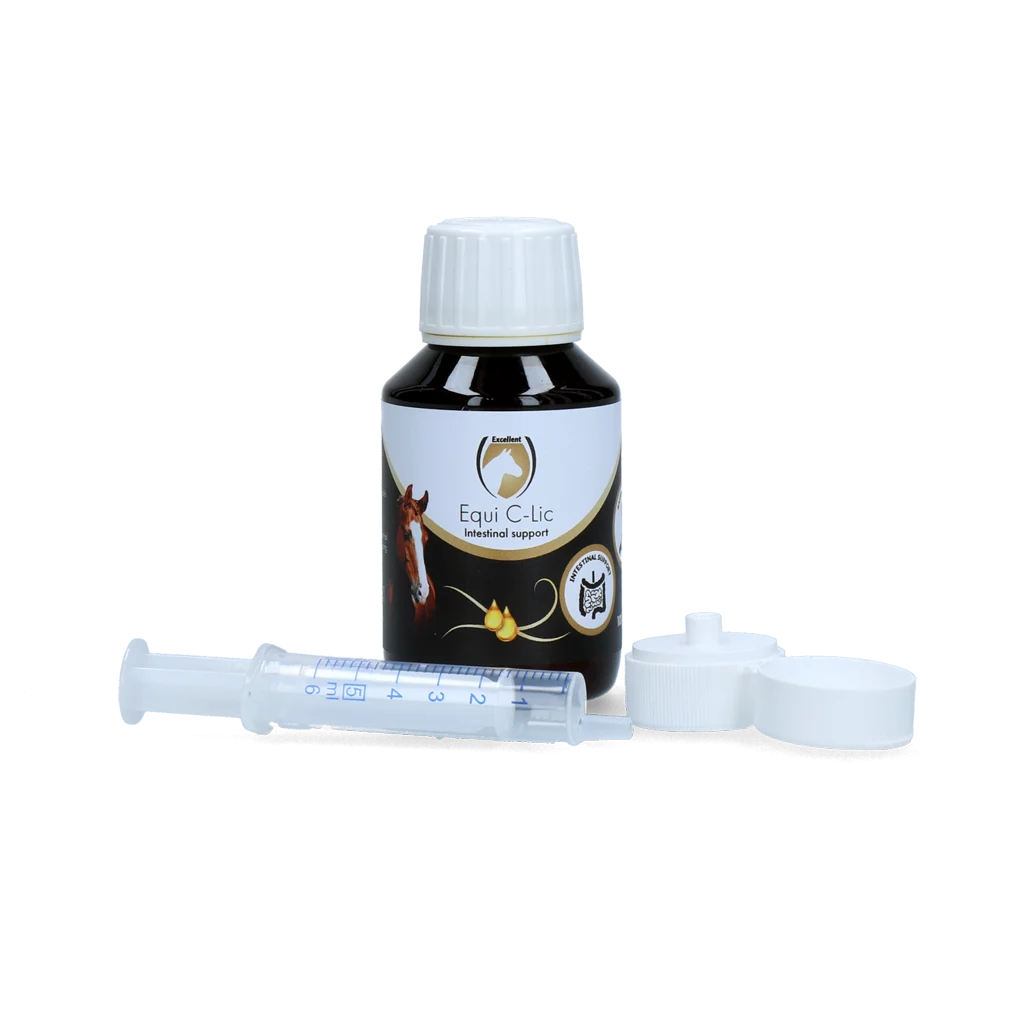 Complément alimentaire pour chevaux pour le transit intestinal, aux huiles essentielles, 100 ml – Excellent Horse C-Lic – Image 2