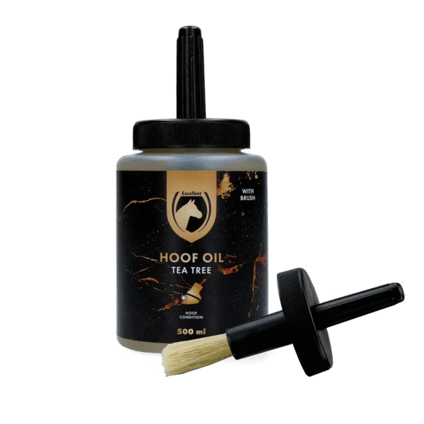 Huile pour sabots à l’arbre à thé avec pinceau, 500 ml – Excellent Horse Hoof Oil Tea Tree