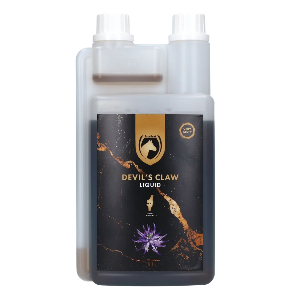 Complément pour les articulations des chevaux à l’extrait de griffe du diable, 1 l – Excellent Horse Devil's Claw Liquid – Image 1