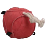 Balle de jeu pour cheval en suède avec boucles élastiques, rose – Excellent Horse Fun Play Ball – Image 2