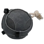 Balle de jeu pour cheval en suède avec boucles élastiques, grise – Excellent Horse Fun Play Ball