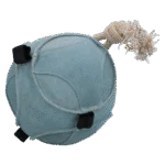 Balle de jeu en daim pour cheval avec boucles à friandises, bleue – Excellent Horse Fun Play Ball Suede
