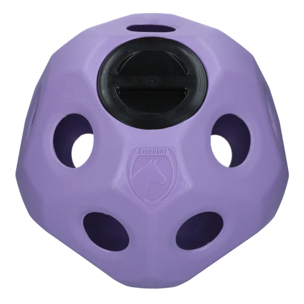 Balle distributrice pour chevaux avec ouvertures, violette – Excellent Horse Feed & Play Ball