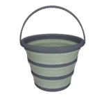 Seau pliable pour aliments et eau, 10 l, vert et gris – Seau pliable Excellent Horse