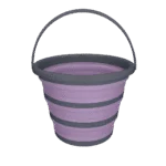 Seau pliable pour aliments et eau, 10 l, lilas et gris – Excellent Horse Vouwbare Emmer