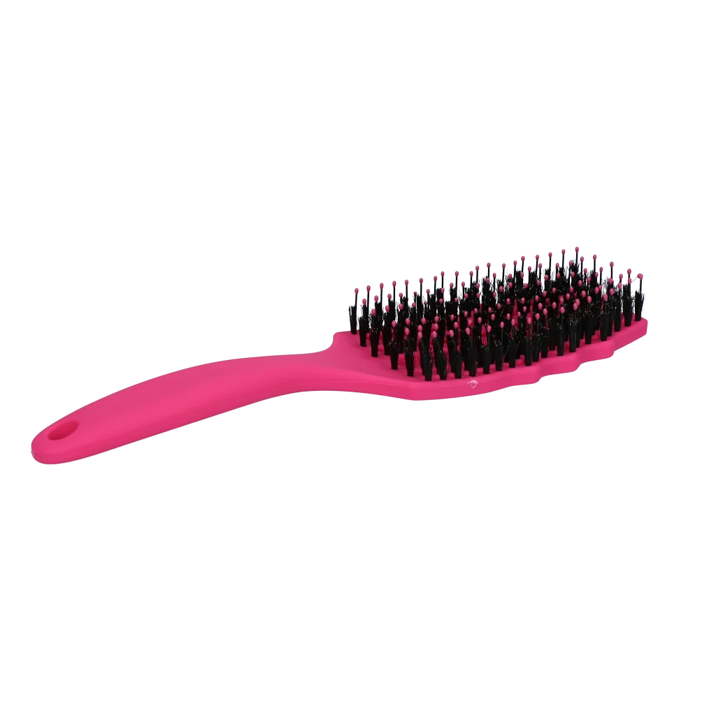 Brosse à crinière démêlante avec poils de sanglier, rose – Excellent Horse Wave Brush – Image 3
