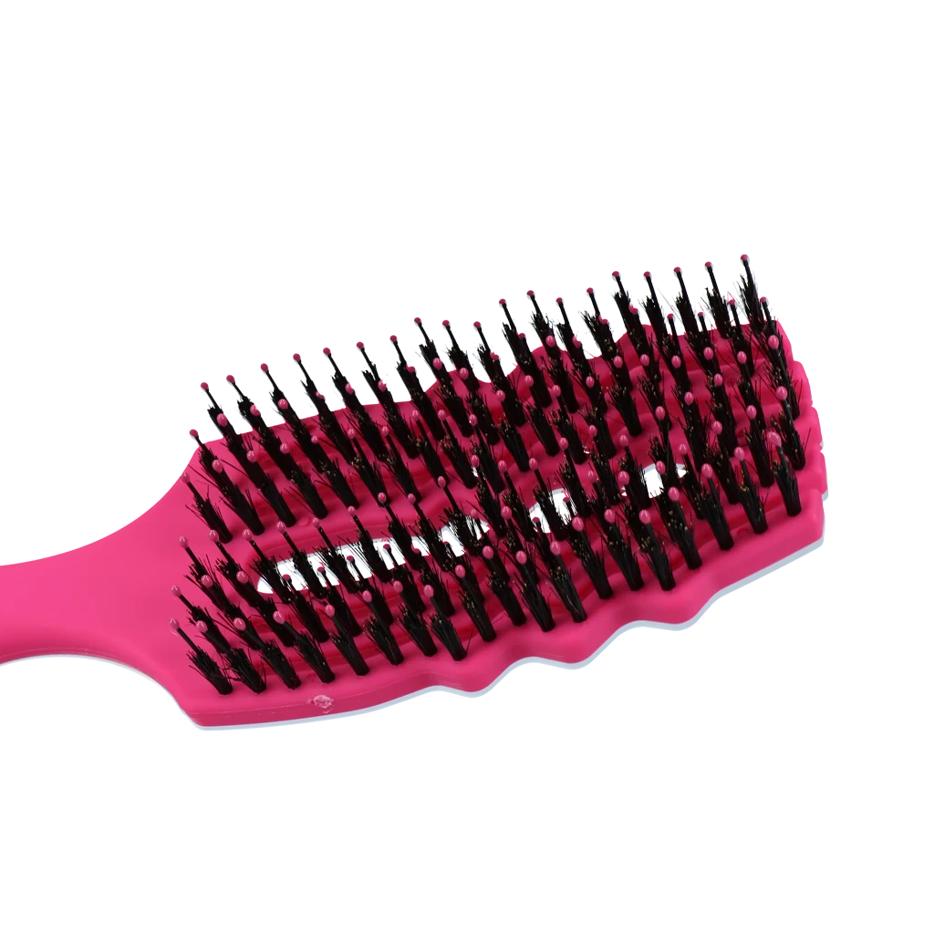 Brosse à crinière démêlante avec poils de sanglier, rose – Excellent Horse Wave Brush – Image 4
