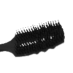Brosse démêlante pour crinière en poils de porc, noire – Excellent Horse Wave Brush – Image 4