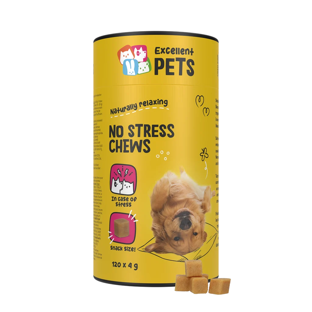 EXCE5010B.png Friandises à mâcher tendres pour chiens en situation de stress, 120 pièces – Excellent Pets No Stress Soft Chews – Image 1