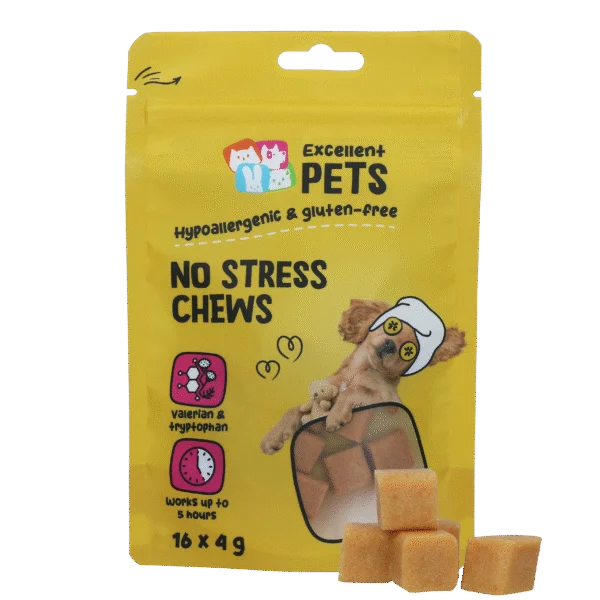 Friandises à mâcher moelleuses pour chiens en période de stress, 16 x 4 g – Excellent Pets No Stress Soft Chews