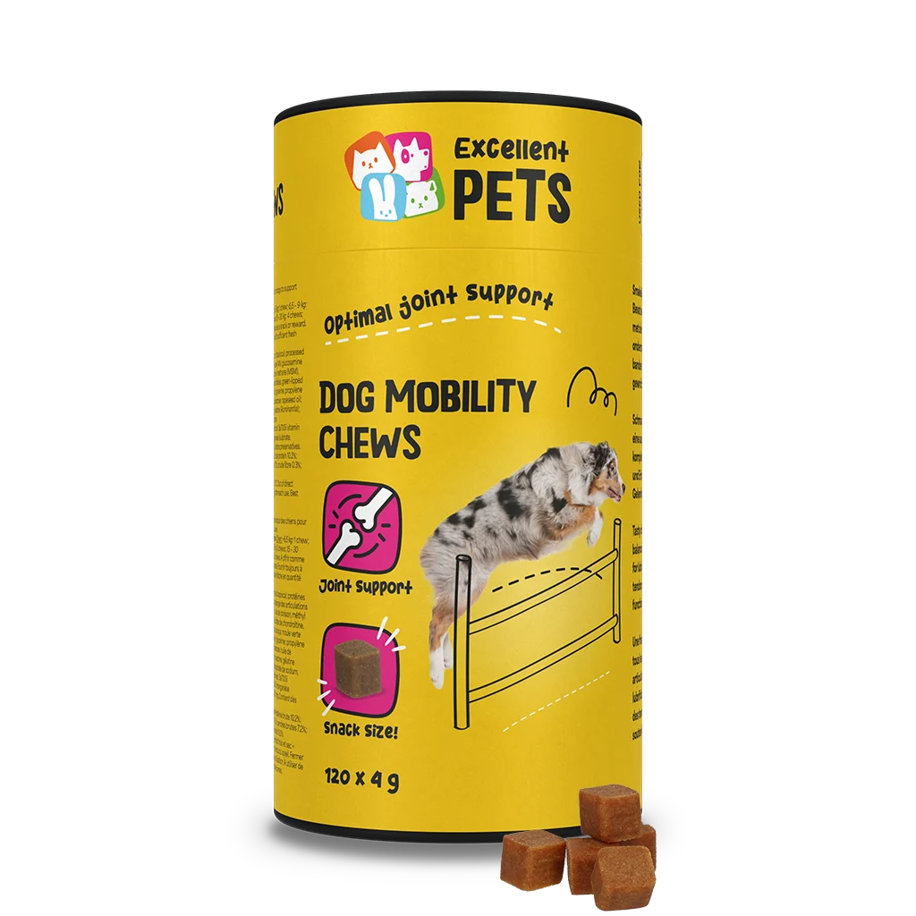 Friandises à mâcher pour les articulations du chien, 120 pièces – Excellent Pets Dog Mobility Soft Chews – Image 1