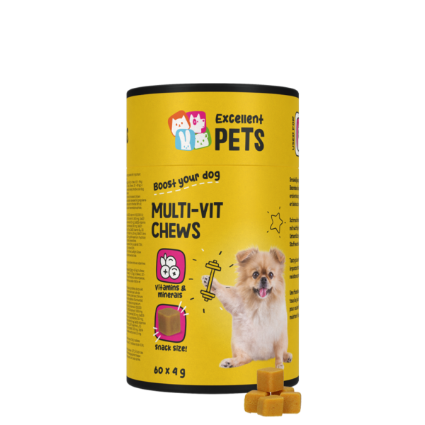 Friandises multivitaminées à mâcher pour chiens, 60 pièces – Excellent Pets Multi-Vit Soft Chews