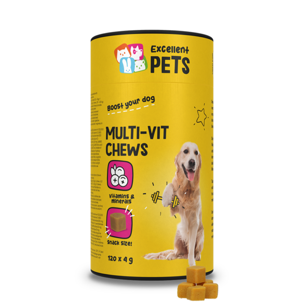 Friandises à mâcher multivitaminées pour chiens, 120 pièces – Excellent Pets Multi-Vit Soft Chews