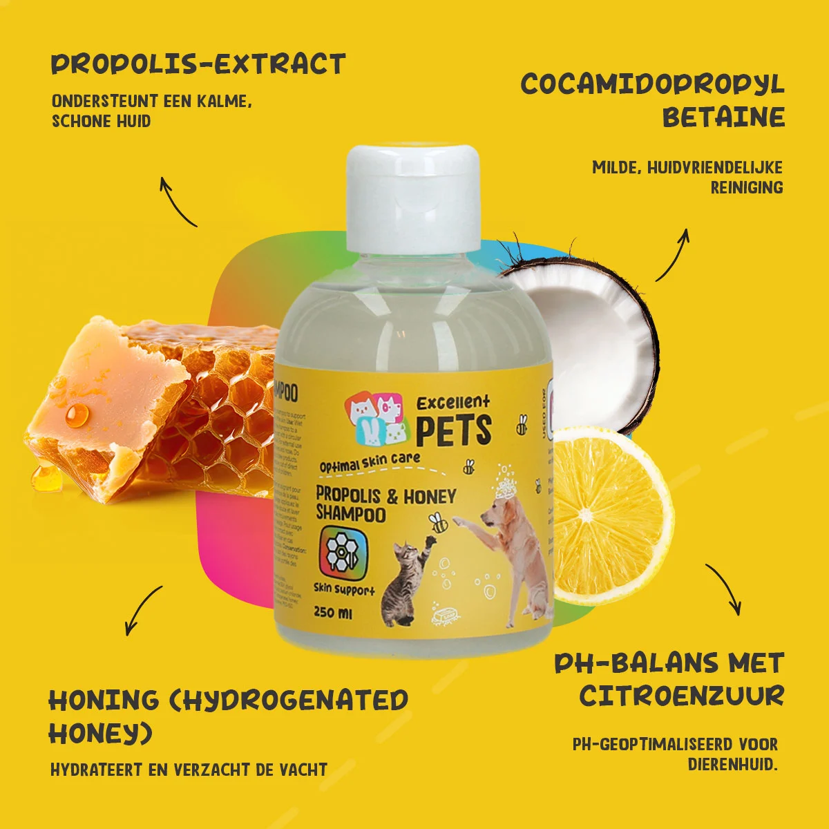 Shampooing pour chien à la propolis et au miel, 250 ml – Excellent Pets Propolis & Honey Shampoo – Image 5