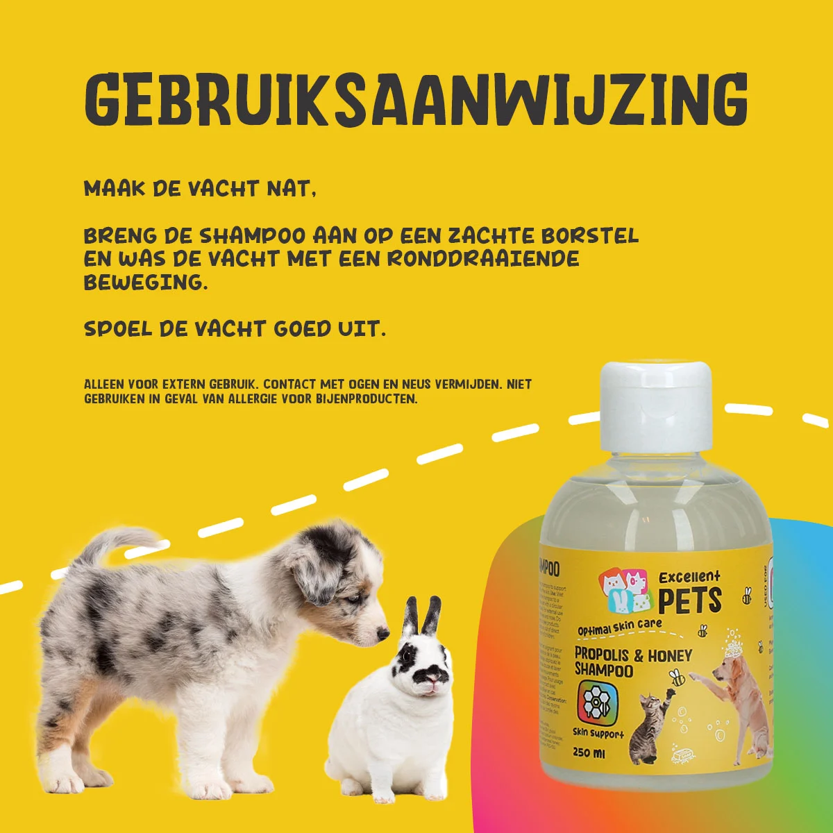 Shampooing pour chien à la propolis et au miel, 250 ml – Excellent Pets Propolis & Honey Shampoo – Image 6