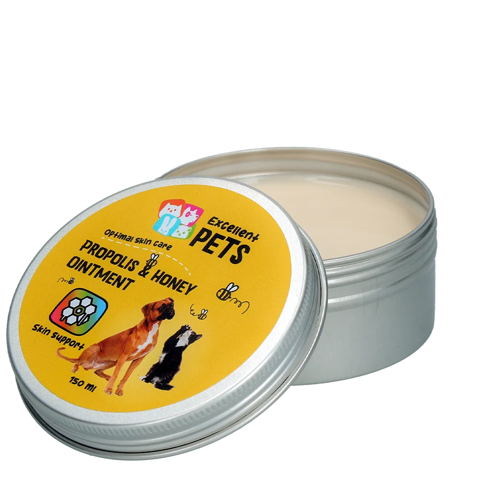 Pommade pour la peau à la propolis et au miel, 150 ml – Excellent Pets Propolis & Honey Ointment – Image 1