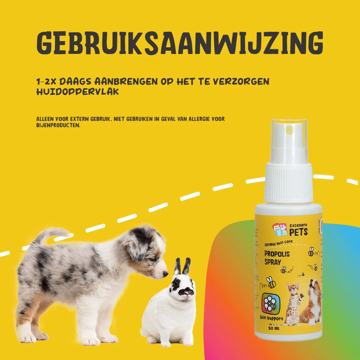 Spray de soin cutané à la propolis, 50 ml – Excellent Pets Propolis Spray – Image 6