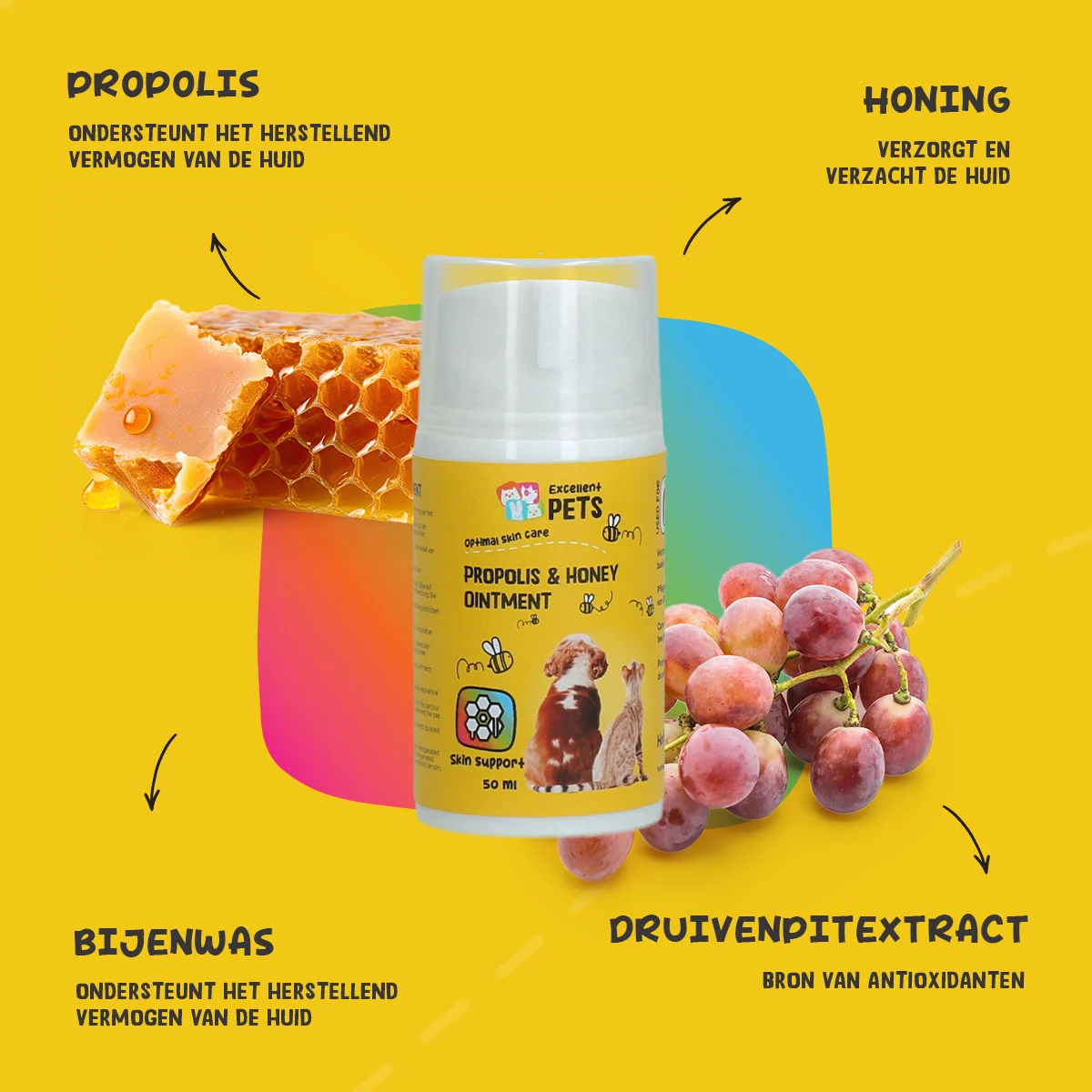 Pommade pour la peau à la propolis et au miel, 50 ml – Excellent Pets Propolis & Honey Ointment – Image 5