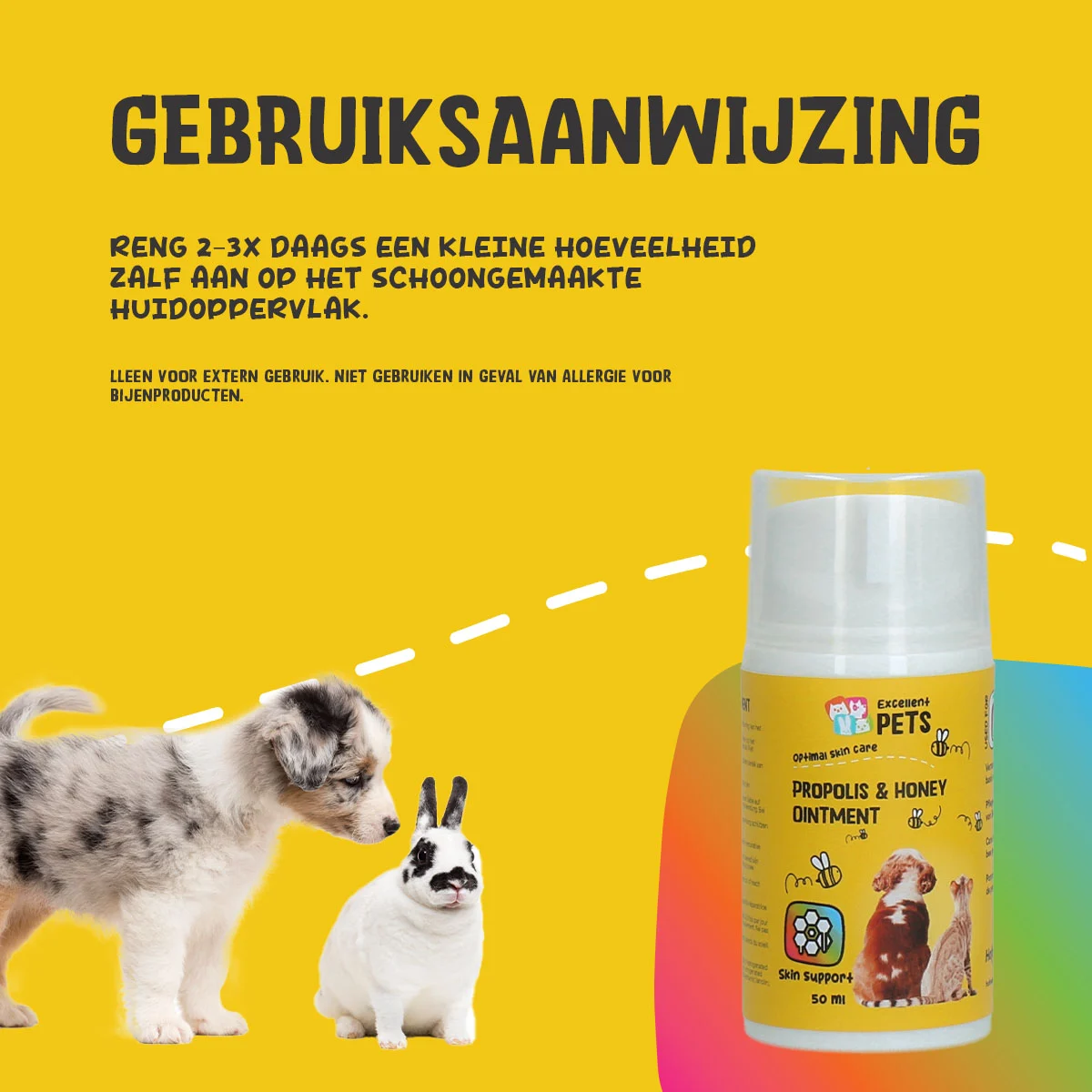 Pommade pour la peau à la propolis et au miel, 50 ml – Excellent Pets Propolis & Honey Ointment – Image 6
