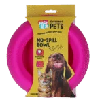 Gamelle pour nourriture et eau pour chiens en silicone avec bord anti-débordement, 800 ml, rose – Excellent Pets No-Spill Bowl