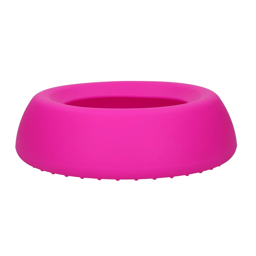 Gamelle pour nourriture et eau pour chiens en silicone avec bord anti-débordement, 800 ml, rose – Excellent Pets No-Spill Bowl – Image 3