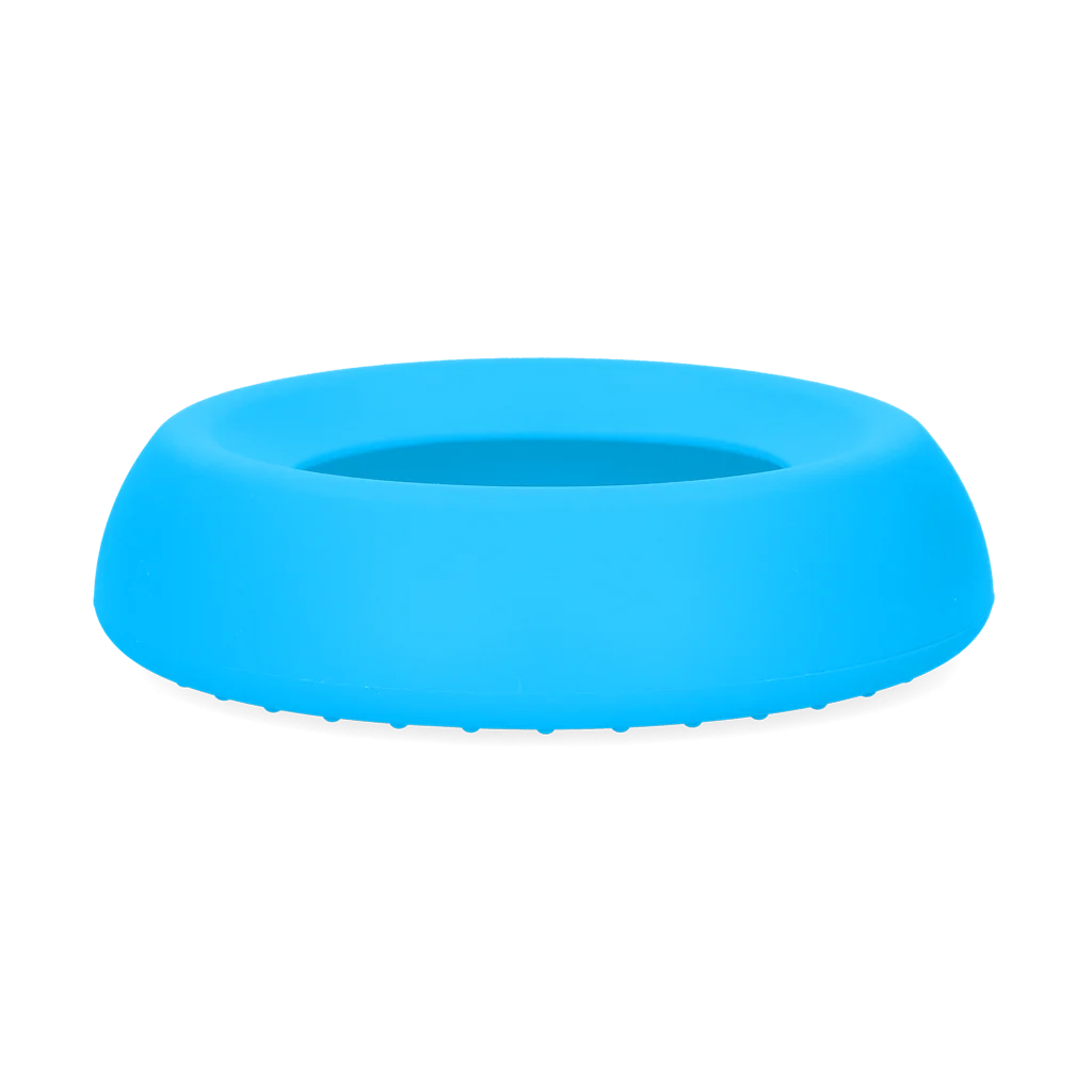 Gamelle en silicone pour chiens avec rebord anti éclaboussures, 300 ml, bleue – Excellent Pets No-Spill Bowl – Image 3
