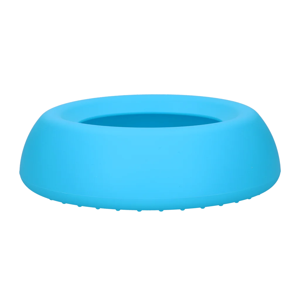 Gamelle en silicone pour chiens avec rebord anti éclaboussures, 800 ml, bleue – Excellent Pets No-Spill Bowl – Image 3