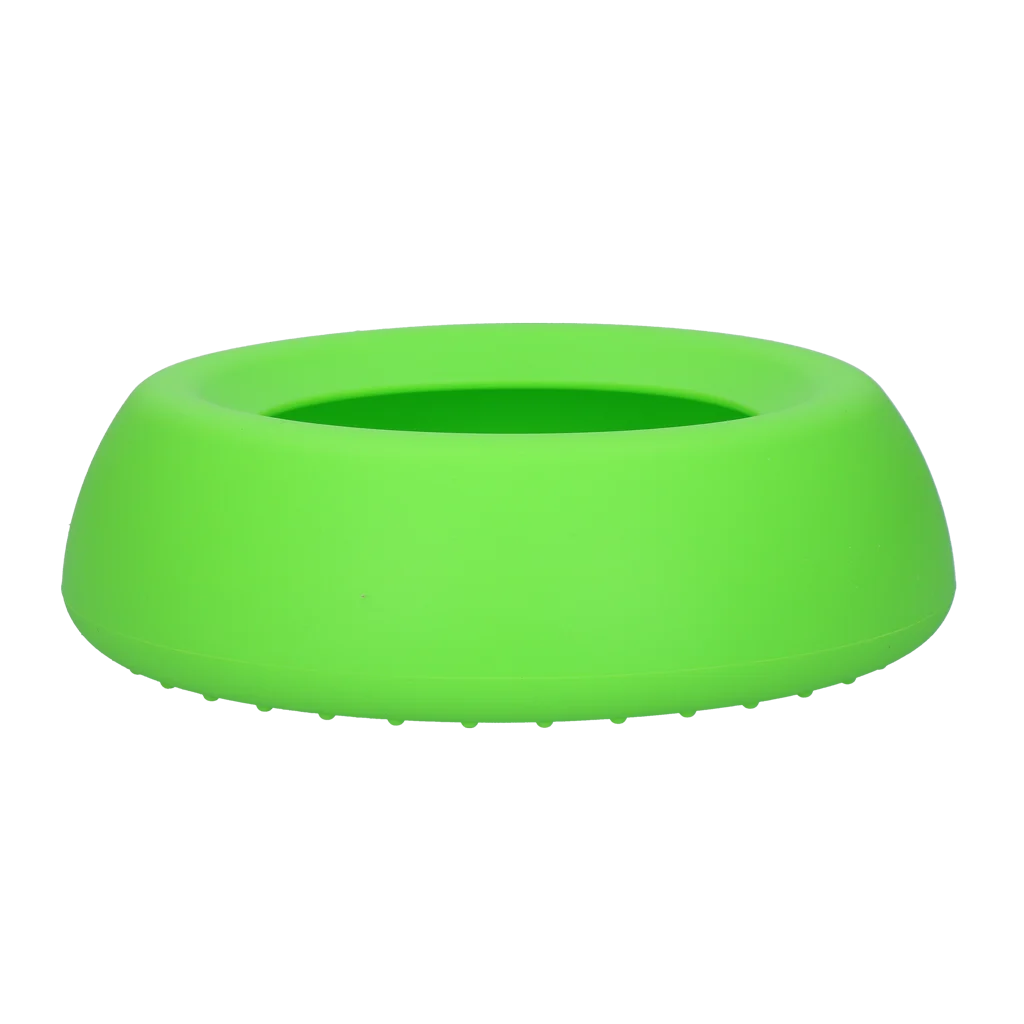 Gamelle pour chien en silicone avec rebord anti éclaboussures, 800 ml, vert – Excellent Pets No-Spill Bowl – Image 2