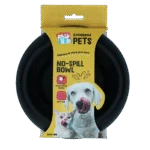 Gamelle pour chien en silicone avec rebord anti éclaboussures, 300 ml, anthracite – Excellent Pets No-Spill Bowl