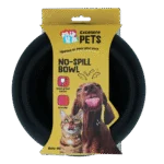 Gamelle pour chien en silicone avec rebord anti éclaboussures, 800 ml, anthracite – Excellent Pets No-Spill Bowl