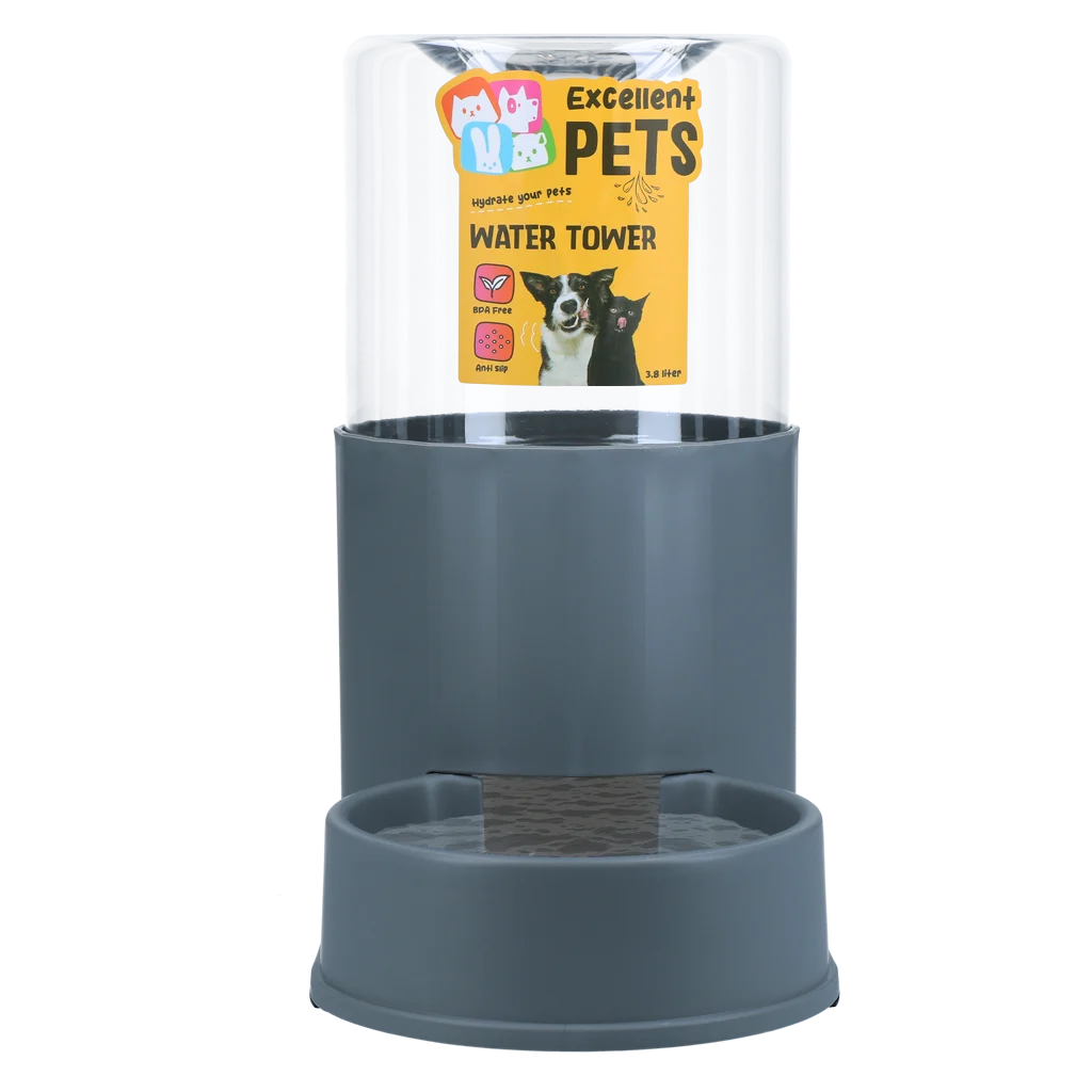 Fontaine à eau avec écuelle 3,8 l – Excellent Pets Water Tower – Image 2