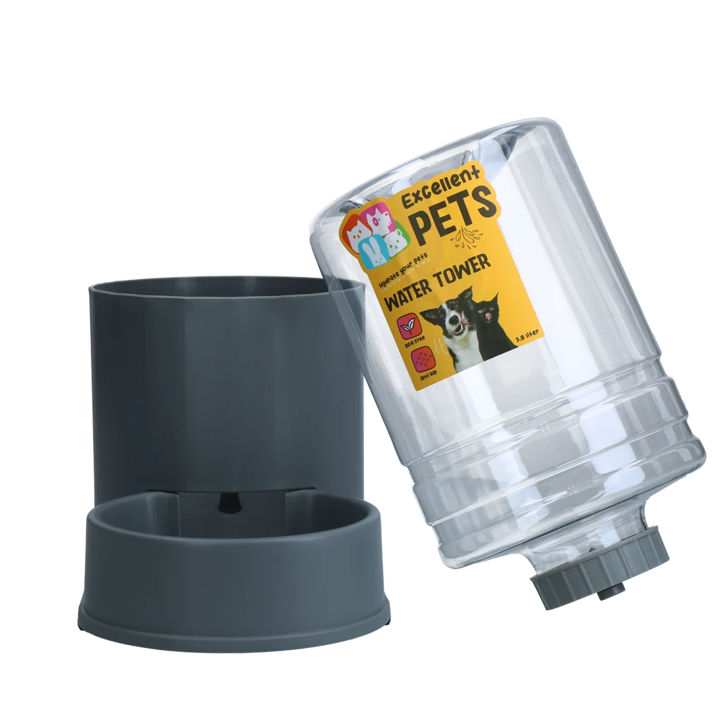 Fontaine à eau avec écuelle 3,8 l – Excellent Pets Water Tower – Image 3