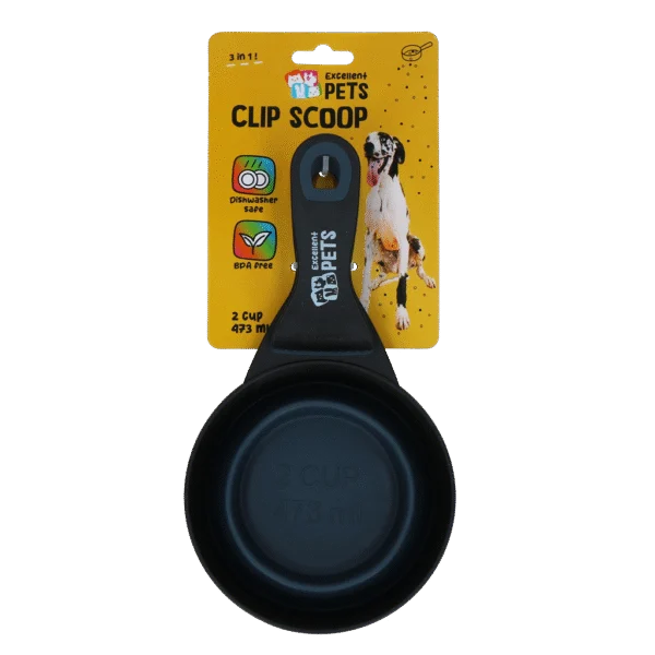 Pelle doseuse avec clip de fermeture, 2 cup – Excellent Pets Clip Scoop