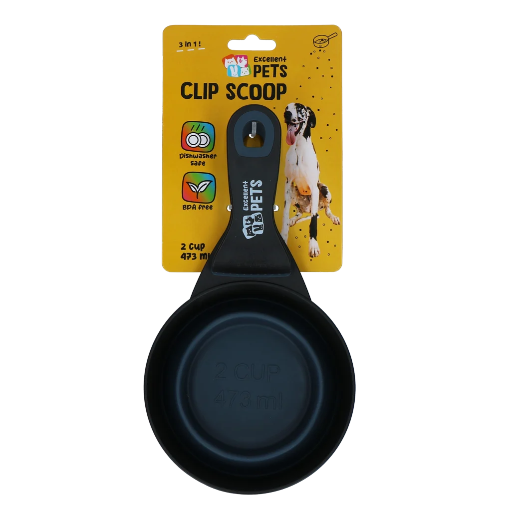 Pelle doseuse avec clip de fermeture, 2 cup – Excellent Pets Clip Scoop – Image 1