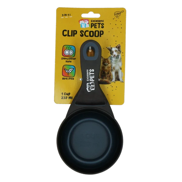Pelle doseuse avec clip de fermeture, 1 cup – Excellent Pets Clip Scoop