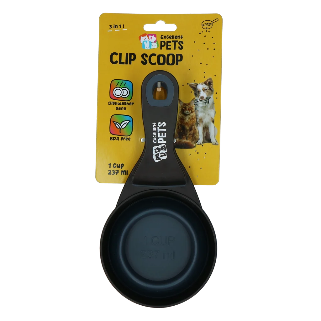 Pelle doseuse avec clip de fermeture, 1 cup – Excellent Pets Clip Scoop – Image 1