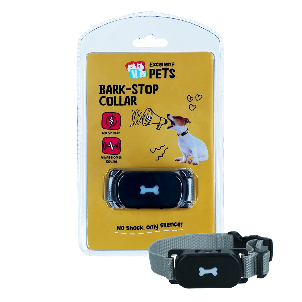 Collier anti-aboiement avec son et vibrations – Excellent Pets Bark-Stop Collar – Image 1