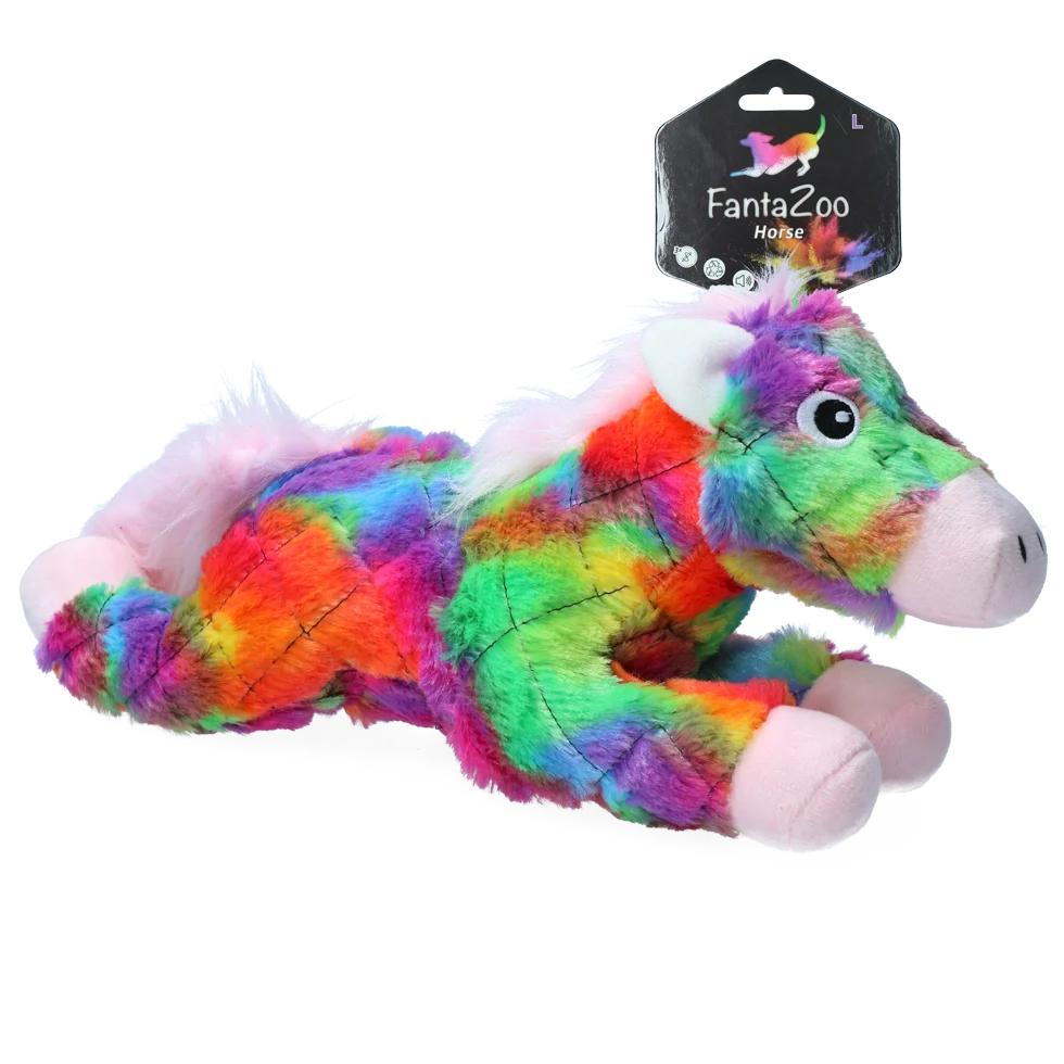 Peluche pour chien Cheval avec couineur, L, 32 x 16 cm – FantaZoo Horse – Image 1
