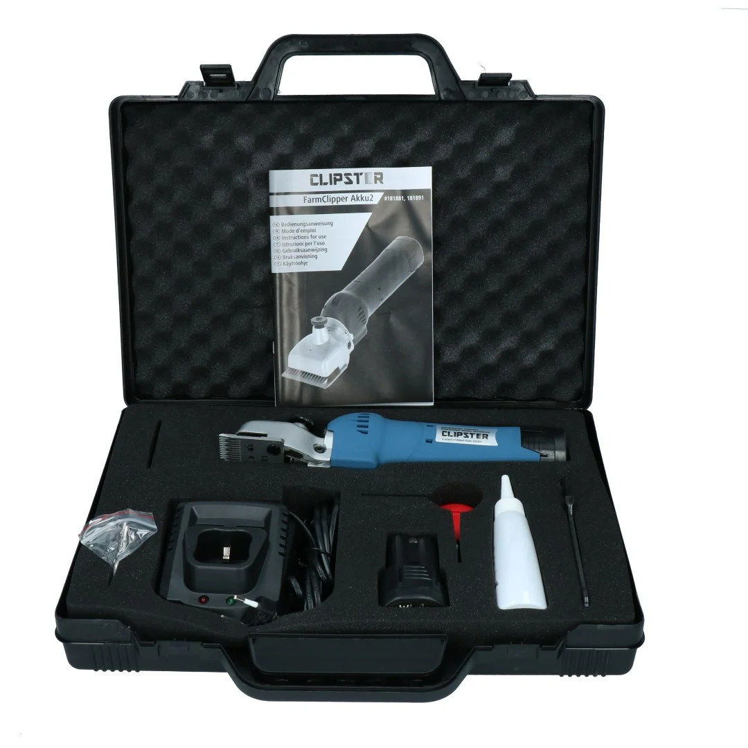 Tondeuse pour chevaux avec 2 batteries – Clipster FarmClipper Akku2 Pferd – Image 2