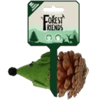 Souris jouet pour chats en pomme de pin et feutre avec Madnip, vert, 8 cm – Forest Friends Mouse