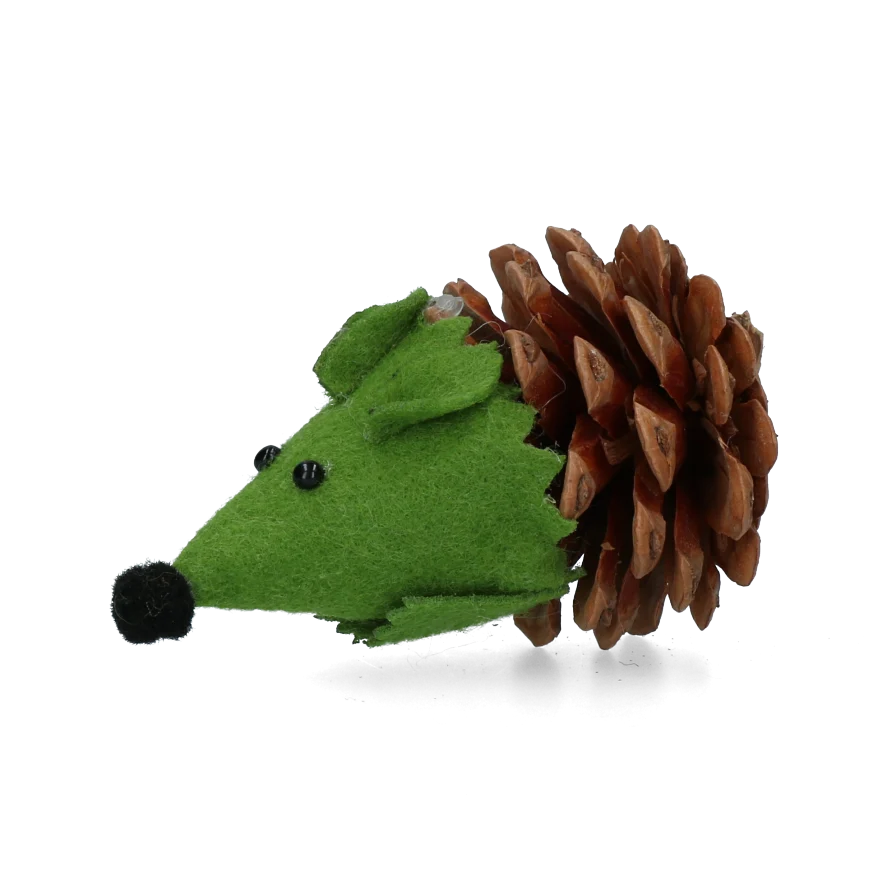 Souris jouet pour chats en pomme de pin et feutre avec Madnip, vert, 8 cm – Forest Friends Mouse – Image 2