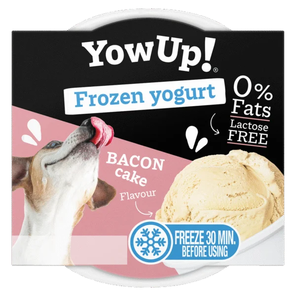 Friandise au yaourt à congeler pour chiens et chats, Bacon Cake, 110 g – YowUp! Frozen Yoghurt Bacon Cake