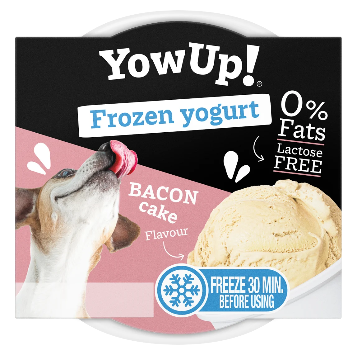 Friandise au yaourt à congeler pour chiens et chats, Bacon Cake, 110 g – YowUp! Frozen Yoghurt Bacon Cake – Image 1