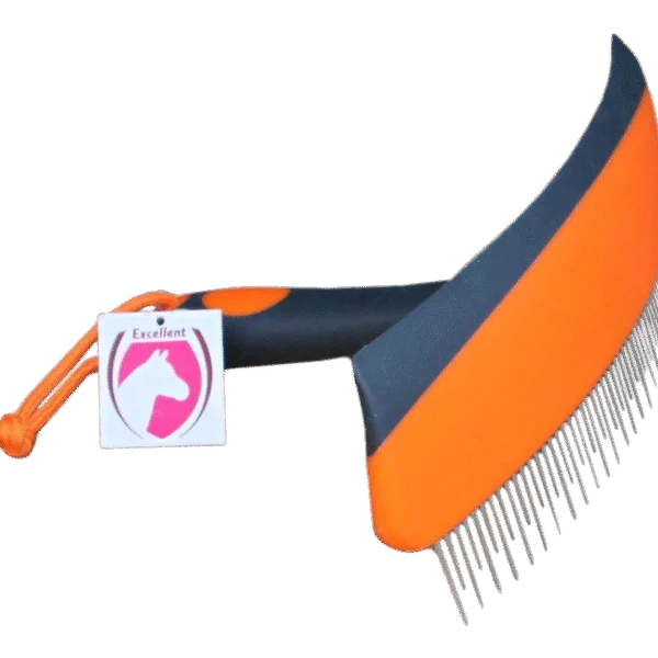 Étrille et couteau de chaleur 2 en 1, orange et noir