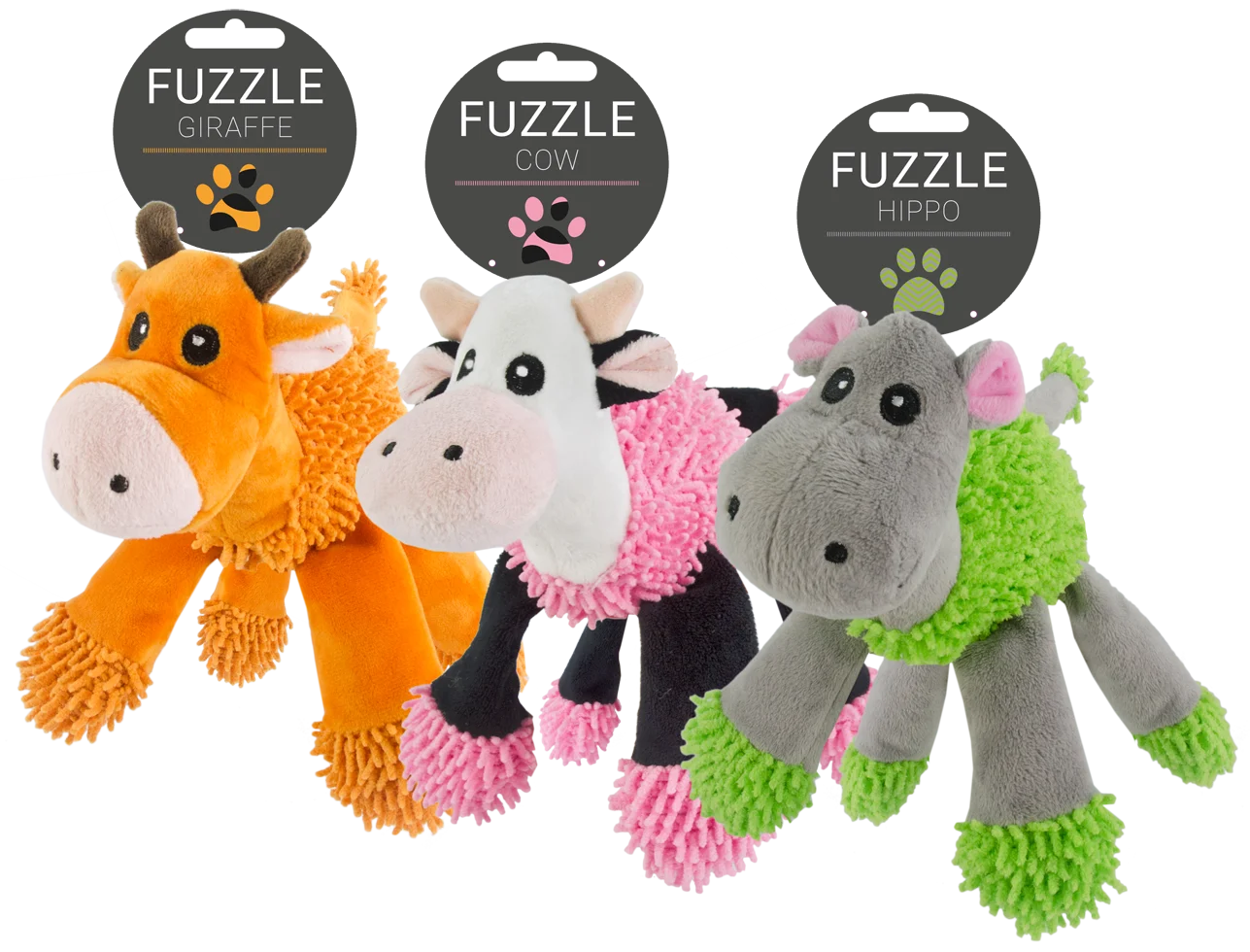 Peluche pour chien hippopotame avec 5 pouics, 22 x 22 cm – Fuzzle – Image 4