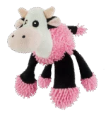 Peluche vache pour chien avec 5 couineurs, 22 x 22 cm – Fuzzle
